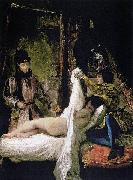 Eugene Delacroix Showing his Mistress oil painting on canvas
